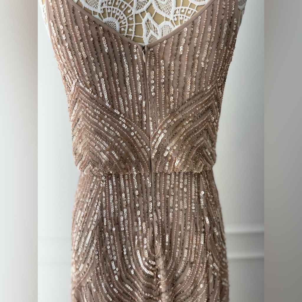 Bhldn Ivory And Beige Lace Gown